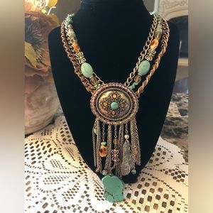 Western necklace turquoise beads